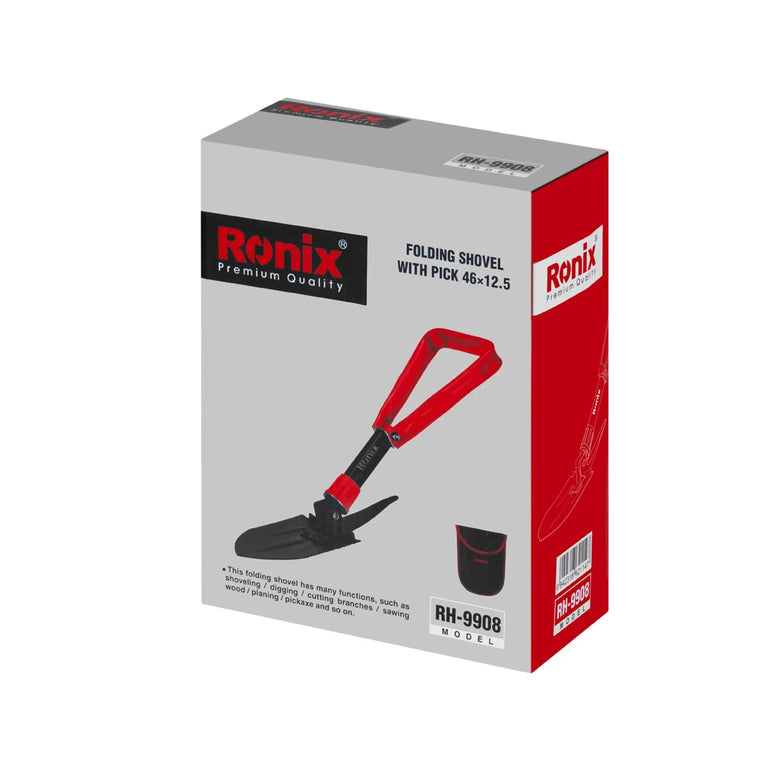 Ronix Klappspaten mit Spitzhacke – 46 × 12,5 cm