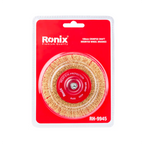 Ronix Gewellte Radbürste mit Welle 100 mm