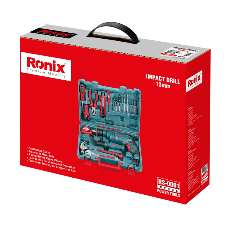 Ronix Schlagbohrersatz 22-teilig - 650W - 13 mm