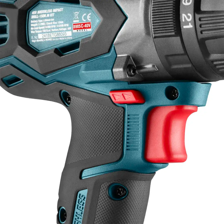 Ronix Bürstenloses Akku-Schlagbohrschrauber-Set, 40 V, 150 Nm (ohne Akku und Lad