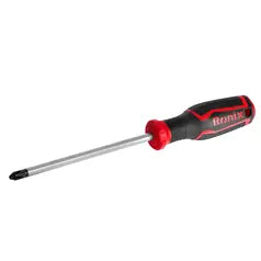 Ronix Kreuzschlitzschraubendreher mit PP TPR Griff 8*150 mm(2-Farbig)