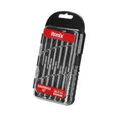 Ronix Präzisions-Schraubendreher-Sortiment mit Stahlgriff (12 tlg.)
