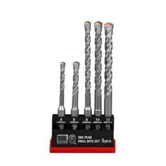 Ronix SDS-Plus-Bohrer-Set (5-teilig) – im praktischen Kunststoffkoffer