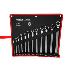 Ronix Doppelringschlüssel-Set gekröpft (12-teilig)