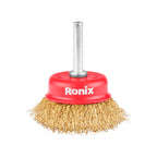 Ronix Gewellte Topfbürste mit Welle 50 mm