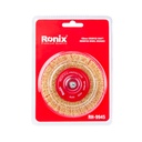Ronix Gewellte Radbürste mit Welle 100 mm