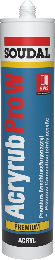 [SD-123203] Soudal Acryrub PRO W Acryldichtstoff Weiß 600 ml