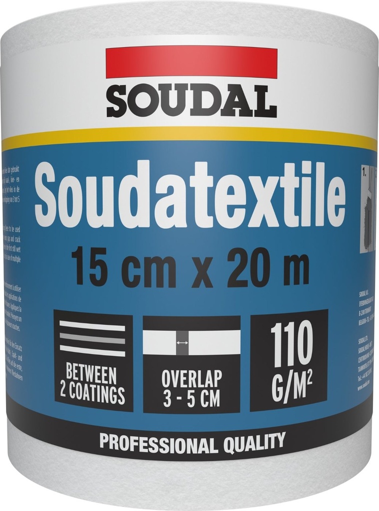 [SD-131003] Soudal Soudatextile 110 Armierungsvlies Weiß 15 cm x 20 m