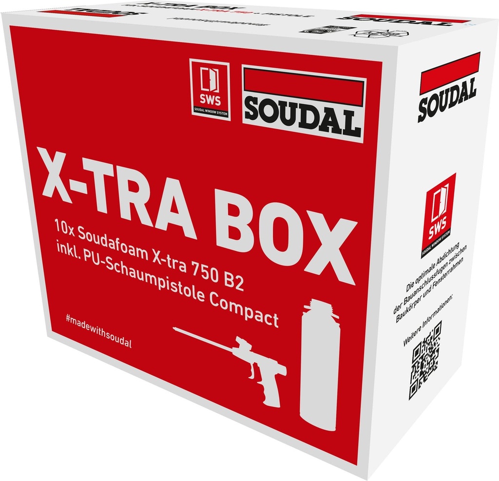 [SD-158617] Soudal Kombibox Soudafoam Gun X-tra 750 B2 (10 Dosen + Schaumpistole Compact)