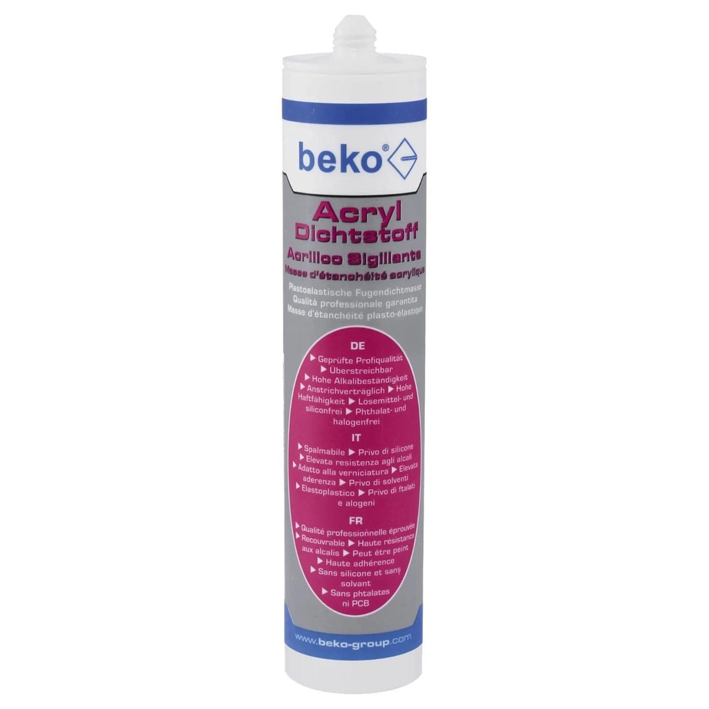 [1002] beko Acryl Dichtstoff 310 ml WEISS Bauacryl Maleracryl Profi Qualität
