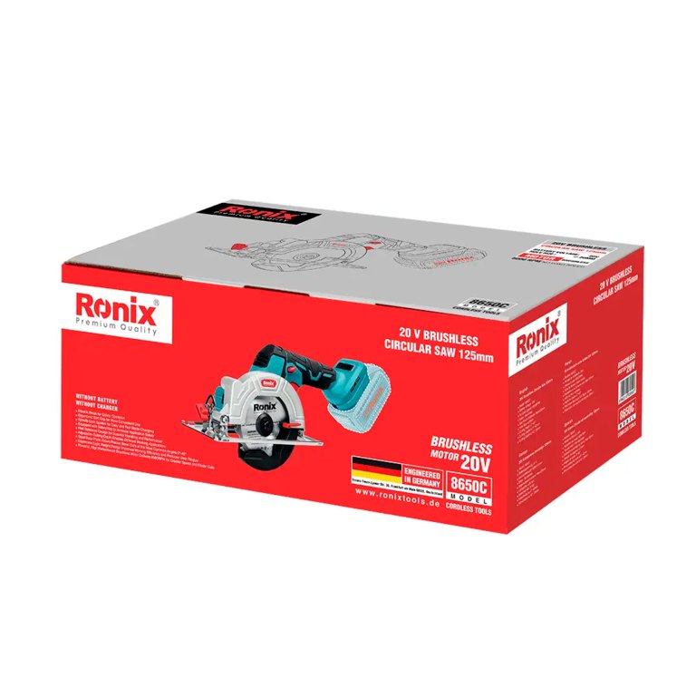 [RX-8650C] Ronix Bürstenlose Akku-Handkreissäge 20 V 125 mm(ohne Akku und Ladegerät)